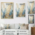 thumbnail image 4 of Designart "Symphony Of Breezy Blue And Golden Ferns III" Ferns Floater Framed Wall Art Living Room, 4 of 5