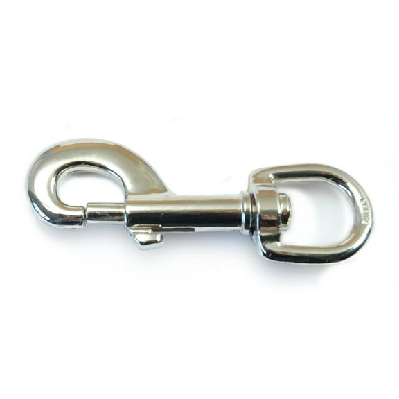 5/8" Nickel Plated Steel Swivel Eye Bolt Snap Hooks (10 pcs.)