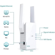 WiFi 6 Range Extender AX1500 (RE505X) Dual-Band with LAN Port Universal Compatible Wi-Fi Repeater