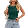 thumbnail image 2 of UYISJ Women's Popcorn Crop Tops Sleeveless Crew Neck Shirt Cute Stretchy Going Out Trendy 2024 Camisole Tank Tops, 2 of 7