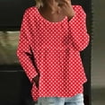 thumbnail image 2 of MEICHEN Womens Fall Casual Tops Long Sleeves Crewneck Printed T Shirts Loose Comfy Going Out Tee Shirts, 2 of 5