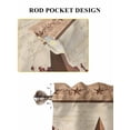 thumbnail image 6 of Farmhouse Texas Star Brown Bathroom Window Curtain, Berry Vintage Wooden Light Filtering Coffee Kitchen Curtains, Bedroom Living Room Curtains 2 Panel 84"x54", 6 of 6