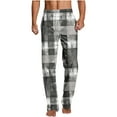 thumbnail image 2 of Handshe Men's Home Sleep Pants, Printed Design Straight Leg Casual Lounge Pants for Men, Relaxed Homewear,Plus Size, 2 of 5