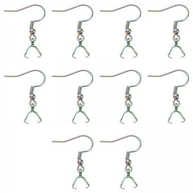2x10x Ganchos Para Pendientes De Moda, Fabricación De Joyas, Dijes, Artesanía De Acero Inoxidable DIY