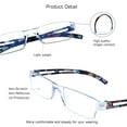 thumbnail image 6 of 5 Pairs Reading Glasses, Blue Light Blocking Glasses, Computer Reading Glasses for Women and Men, Fashion Square Eyewear Frame (Blue Floral,+2.00 Magnification), 6 of 6