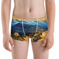 thumbnail image 5 of Yiaed Sunset Sky Sunflower Print Boys' Boxer Briefs Cotton Casual Stretch Comfort Boys Boxers - Kids Boxer Briefs Underwear for Boys (6-18)-Small, 5 of 5