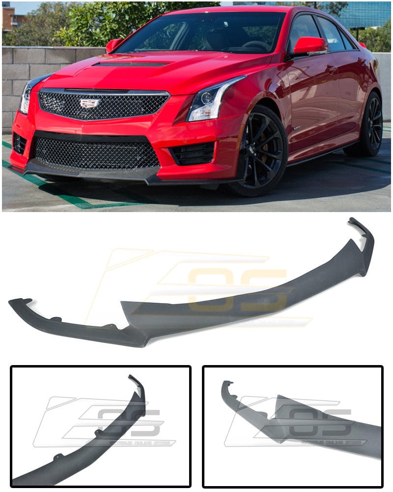 EOS Carbon Package Style Front Bumper Lower Lip Splitter ABS Plastic - Primer Black Extreme Online Store for 2016-Present Cadillac ATS-V Models 
