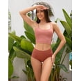 thumbnail image 6 of INNERSY Women's Cotton High Waisted Briefs 5-Pack Postpartum Full Coverage Underwear(XL,Light Brown), 6 of 9