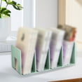thumbnail image 1 of Boreal Craft Book Organizer With 4 Compartments Acrylic File Organizer For Desk Clear File Sorter Desk File Organizer Sturdy Bookends For Books Magazines And Files Color File Stationery Organizer for, 1 of 3