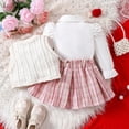 thumbnail image 4 of Hpgjzj Baby Girl Outfits, 2pcs Clothing Set for 6-24 Months Toddler Girl Floral Print Dress & Red Cardigan, Christmas Gift, 4 of 7