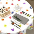 thumbnail image 4 of Easter Tablecloth Round 60 Inch Spring Summer Watercolor Wild Flowers Tablecloth Happy Easter Table Cloth Washable Butterfly Floral Decorative Outdoor Table Cover for Dining Room Kitchen Holiday, 4 of 6