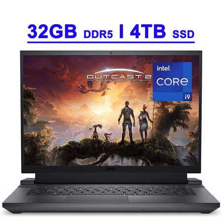 Dell G16 7630 16 Flagship Gaming Laptop 16" QHD+ 165Hz (100% DCI-P3, 3ms) Intel 24-Core i9-13900HX Processor 32GB DDR5 4TB SSD GeForce RTX 4070 8GB Graphic RGB Backlit Thunderbolt4 Win11 Gray