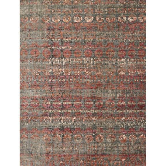 Loloi Javari Steel / Sunrise Power Loomed Area Rug, 12' x 15', for Living Room