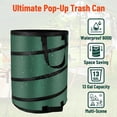 thumbnail image 3 of Camping Trash Can, Pop Up Collapsible Garbage Can, 10 Gallons, Foldable Recycle Bin Made of 600D Oxford Cloth for Gardening, Camping and Home Storage (Green), 3 of 5