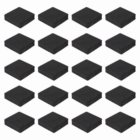 Single Sided Speaker Isolation Pads 70mmx70mmx20mm Square Black Non Slip EVA Acoustic Foam Pads Feet Anti-Vibration Base for Decks Speaker Subwoofer HiFi Sound System Pack of 32
