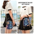 thumbnail image 6 of FORMRS Crossbody Bag for Women Quilted Travel Shoulder Cell Phone Purse with Chain Strap Handbag, Blue Anchor, 6 of 7