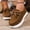 Brown, variant on Cameland Women's Fashion Loafers Lace-Up Front Wedge Heel Casual Shoes Work Shoes