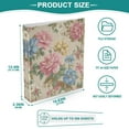 thumbnail image 5 of Pastel Pink and Blue Floral 3 Ring Hardcover Binders 1.5in Round Rings for Letter-Size Folder Paper Organizer Pockets for Office Student Recipe, 5 of 9