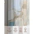 thumbnail image 6 of Abstract Color Block Sheer Curtains for Living Room Bedroom, Light-filtering Sheer Curtain, Blue Geometric Oil Painting Art Rod Pocket Voile Window Treatment Drapes, 52’’Wx84’’L, 2 Panels Set, 6 of 7
