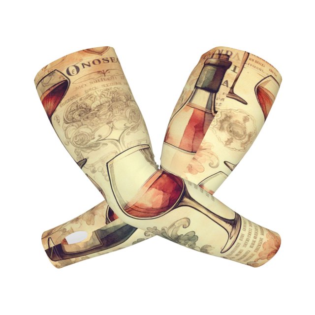 Fotbe Wine Mangas para Brazos con Protección Solar UV- Cubrebrazos para Tatuajes – Mangas Deportivas Refrigerantes UPF 50 para Hombre y Mujer