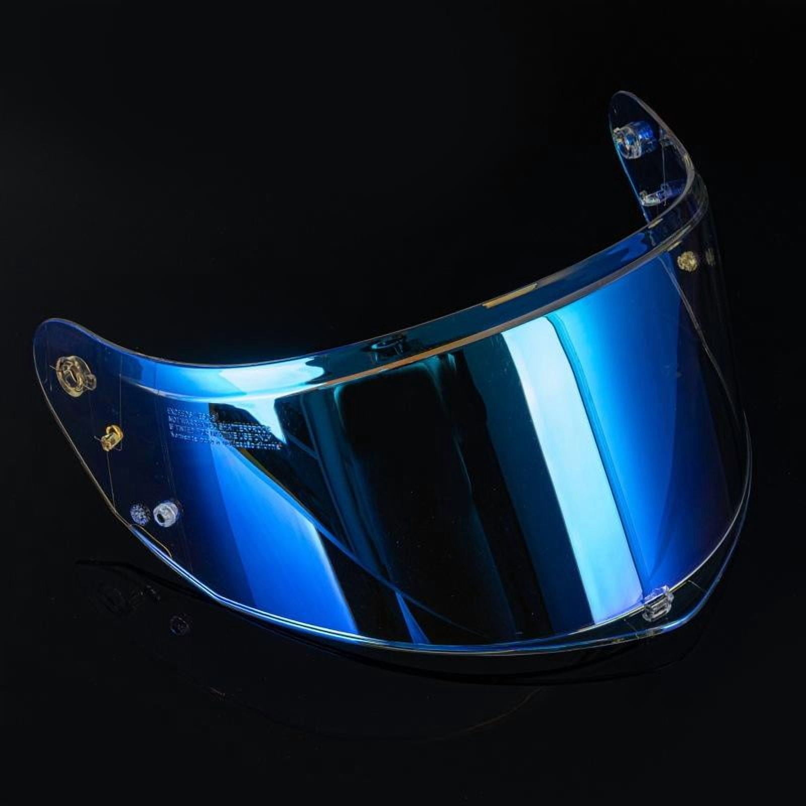 funtasica Full Face Helmet Visor Helmet Anti Scratch PC Easy Installation Replace Part Wind for Ff808 Aurora Blue