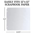 thumbnail image 5 of Samsill Scrapbook Refill Pages 12x12 Inches, 50 Pack, Super Heavyweight, Clear, Fits 3 Ring Scrapbook Binders and 12x12 Photo Album Refill Pages, Archival Safe, Top Loading, Acid Free, PVC Free, 5 of 9