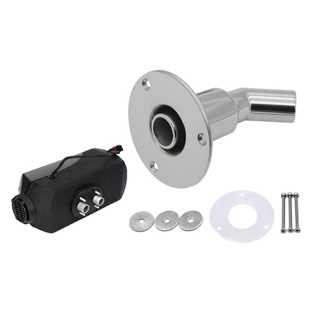 Accesorio de piel de para barco través del casco, con pernos y juntas, enchufe de tubo de material acero inoxidable apto para calentadores de Codo de 22 mm DYNWAVEMX Piel de escape a través del casco