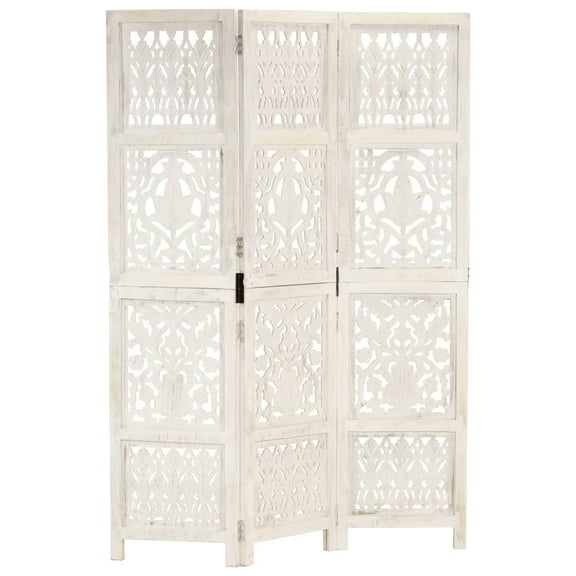 vidaXL Room Divider Hand Carved Room Divider Privacy Screen Solid Wood Mango