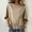 Khaki, variant on Aobny Plain Womens Tshirt Dolman Sleeve Cotton Linen Tshirts 3/4 Sleeve Boat Neck Beige Women's Plus Size Tops,L
