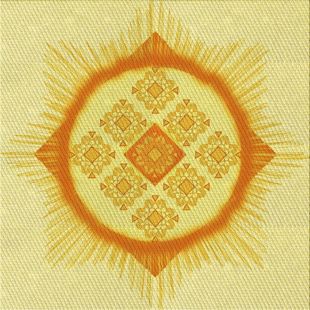 Ahgly Company Tapis d'Intérieur Lavable en Machine Carré Jaune Transitionnel, 7 Pieds Carré