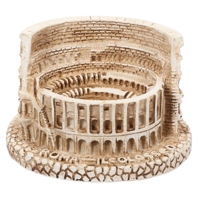 KAKOWELY Figura de arquitectura romana antigua, modelo de resina del Coliseo, pecera, decoración arquitectónica.