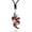 Red, variant on Neutral Dragon Silver Pewter Charm Necklace Pendant Jewelry With Cotton Cord