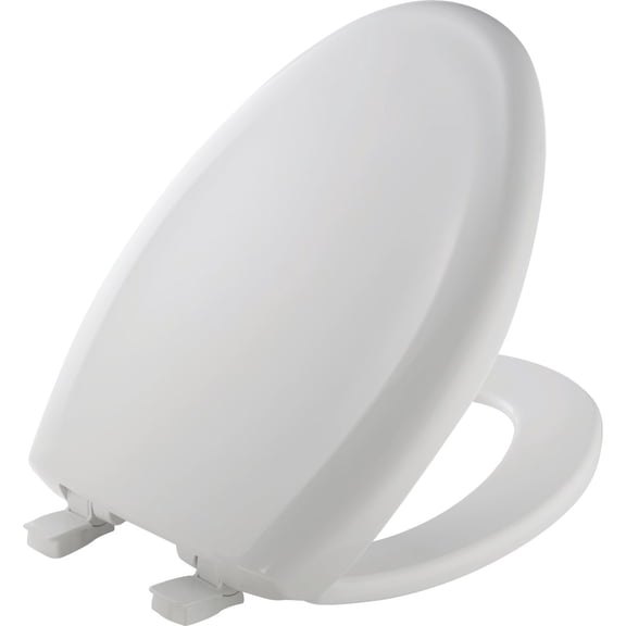 Mayfair Kendall Slow Close Elongated White Enameled Wood Toilet Seat