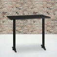 thumbnail image 2 of Flash Furniture Stiles 30'' x 48'' Rectangular Black Laminate Table Top with 5'' x 22'' Bar Height Table Bases, 2 of 5