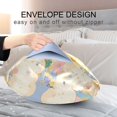 thumbnail image 4 of Yayeee Pillowcase Queen Size Set of 2 Satin Wrinkle Resistant Pillow Case, Purple Rainbow Clouds, 4 of 7