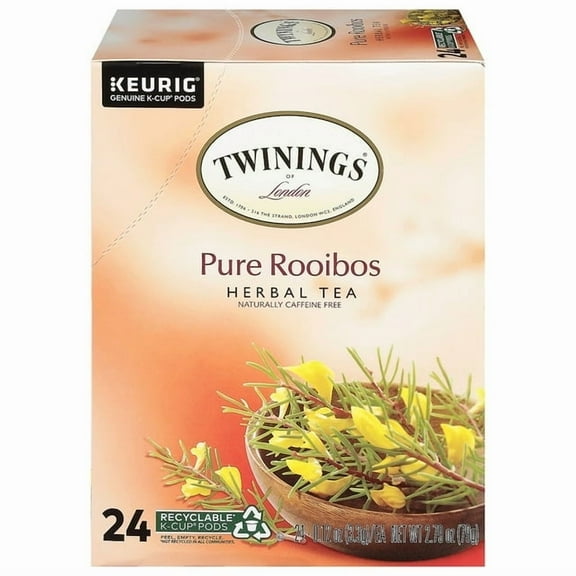 Twinings Pure Rooibos Herbal Tea K-Cups for Keurig, 24 Count (Pack of 1)