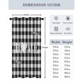 thumbnail image 6 of Farm Home Thermal Insulated Blackout Curtains for Bedroom 45 Length Love on Black White Buffalo Plaid Room Darkening Curtain 1 Panel Grommet Window Curtain Drape for Living Room Nursery Room, 6 of 7