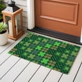 thumbnail image 4 of Bathroom Rugs 2x3 Ft, Saint Patrick's Day Non Slip Area Rugs for Kitchen Bedroom Entryway, Country Green Plaid Shamrock Clovers Washable Carpet Runner Rug Floor Mats for Bedroom Home Decor, 4 of 8