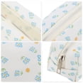 thumbnail image 3 of Unique Bargains 1 Pc Floral Print Style Drawstring Makeup Bag for Vacation Canvas Blue, 3 of 6