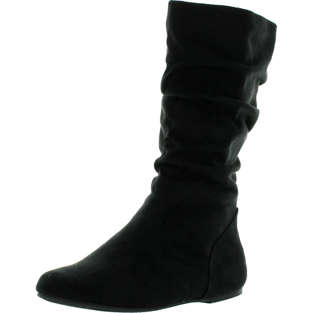 thigh high slouch flat boots