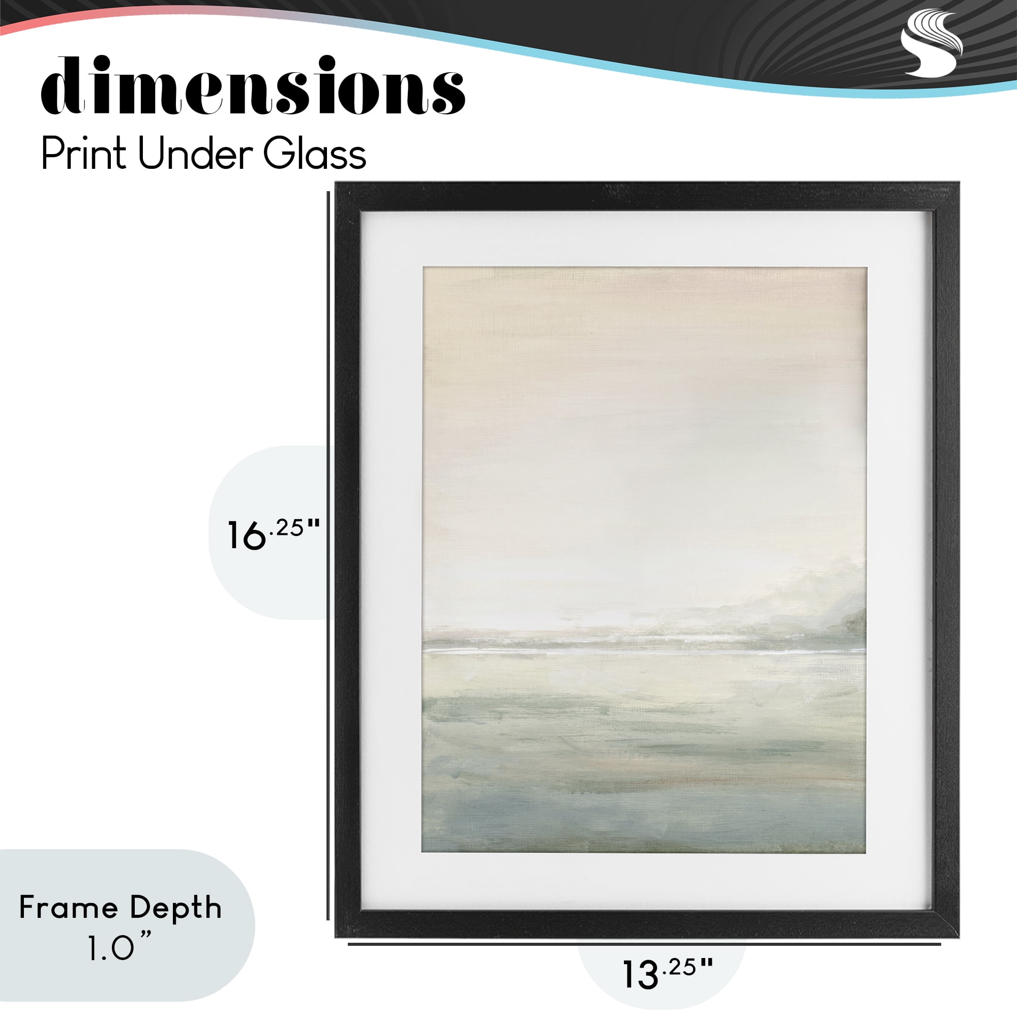 Stupell Industries Light Fog Atmosphere Black Framed Print Under Glass, design by Patricia Pinto