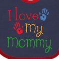 thumbnail image 4 of Inktastic I Love My Mommy Handprints Boys or Girls Baby Bib, 4 of 4