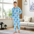 thumbnail image 3 of joogoo Blue Skateboard Unisex Adults Onesies Pajamas Jumpsuits L, 3 of 7