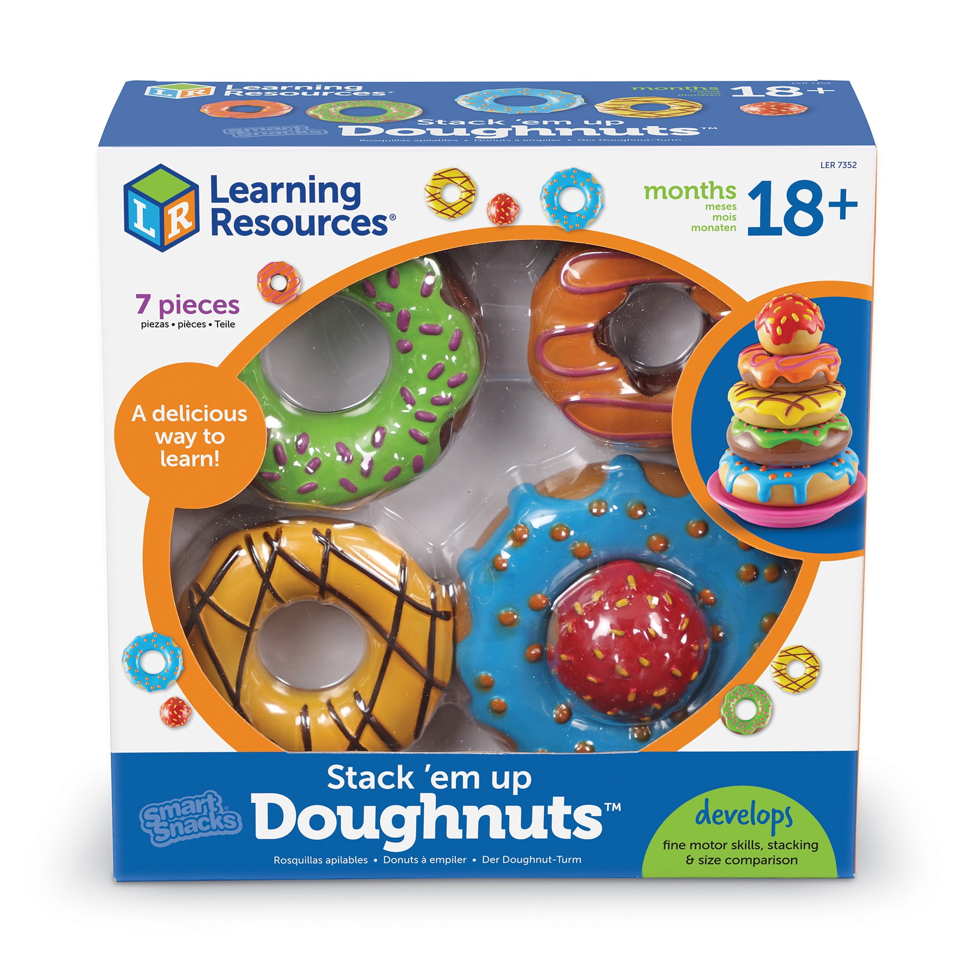 Melissa & Doug Snowman Stacker Wooden Toddler Toy 8pcs for sale online 