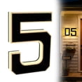 thumbnail image 2 of DVKOVI 4.7In Solar House Numbers for Outside LED IllumInated Address Sign Dusk To Dawn Auto On Off Lighted Number E One Size, 2 of 9