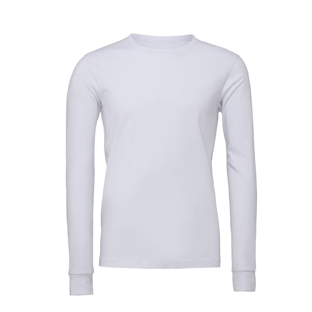Bella + Canvas - Camiseta de Manga Larga para Adultos Unisex (Blanco)
