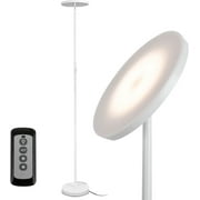 Joofo Floor Lamp,30W/2400Lume Sky LED Modern Torchiere 3 Color Temperatures Super Bright Floor Lamps-Tall Standing Pole Light with Remote & Touch Control for Living Room,Bed Room,Office ,Pearl White