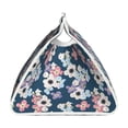 thumbnail image 3 of Lsque Flowers Printed Long Tissue Box Cover Holder, Facial Paper Organizer Dispenser,Triangle with Bottom Belt, PVC Leather Decorative Organizer, 3 of 9