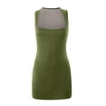 thumbnail image 5 of Robe Corsage à Encolure Carrée pour Femme - Robe Mini Évasée Extensible Sans Manches Type Camisole pour Fête et Boîte de Nuit, 5 of 5
