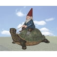 thumbnail image 2 of "Faithful Steed" Gnome Riding A Turtle Statue, 2 of 2